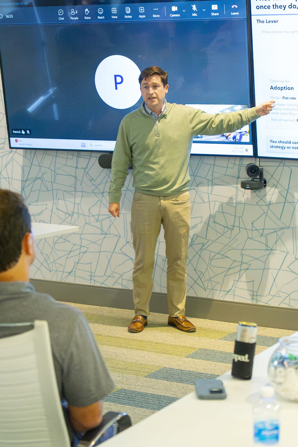 A speaker presenting at the August 27, 2026 AI Roundtable.